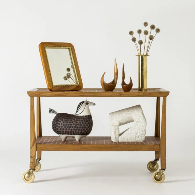 Brown Serving Cart by Otto Schulz, 1950s For Sale - Image 8 of 9