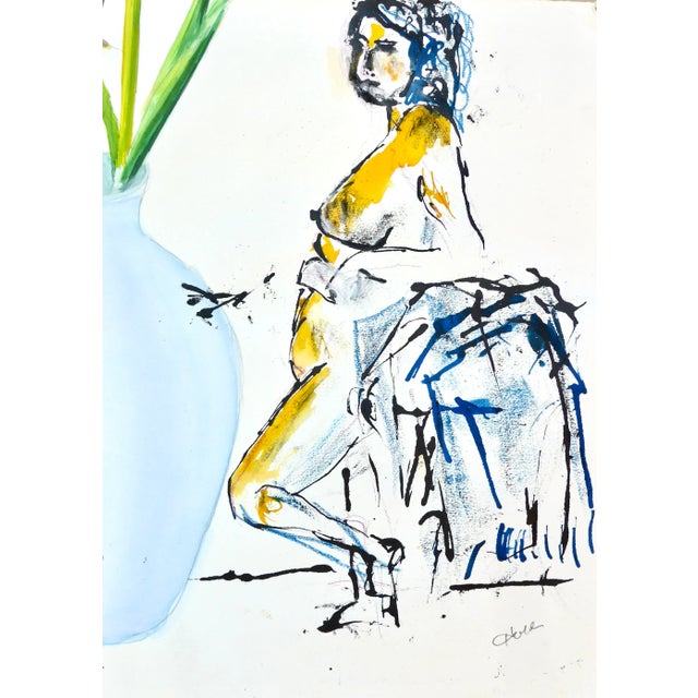 Contemporary Martha Holden "Modern Woman" Contemporary Figurative Female Nude Painting. For Sale - Image 3 of 7