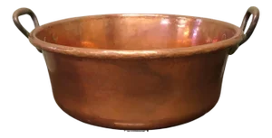 Large Antique Double Handled Copper Jam Pan, 1850