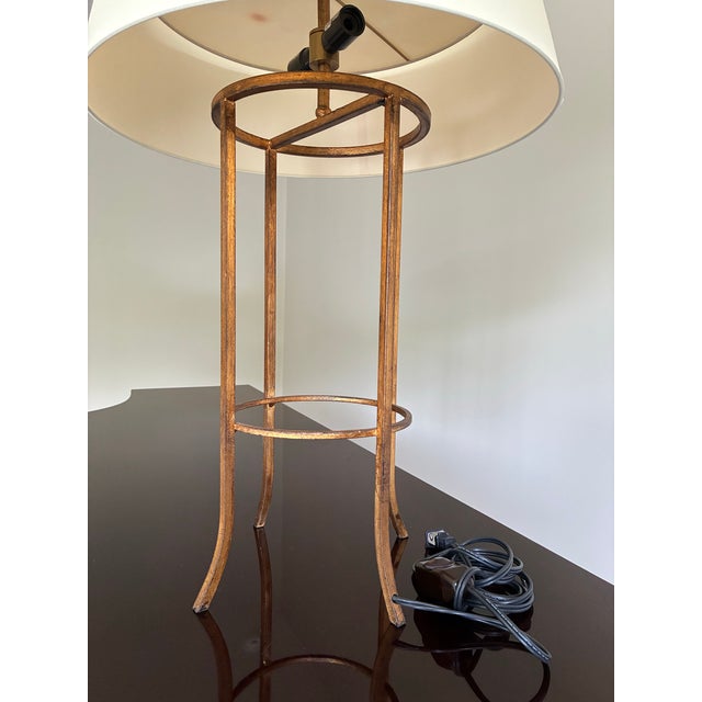 Baker Furniture Company Late 20th Century Pair of Baker Milling Road Gold Cage Table Lamps For Sale - Image 4 of 5