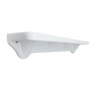 Bathroom Tray Wall Console in Porcelain White, 1950s For Sale