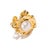 Metal Royal Pearl Crown Gold Ring, Size 4 For Sale - Image 7 of 9