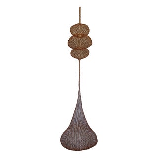 Handmade Copper Wire Sculpture Inspired by the Handwoven Technique of Ruth Asawa #26 For Sale