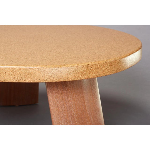 Scandinavian "Bigfoot" Cork and Mahogany Coffee Table For Sale - Image 11 of 13