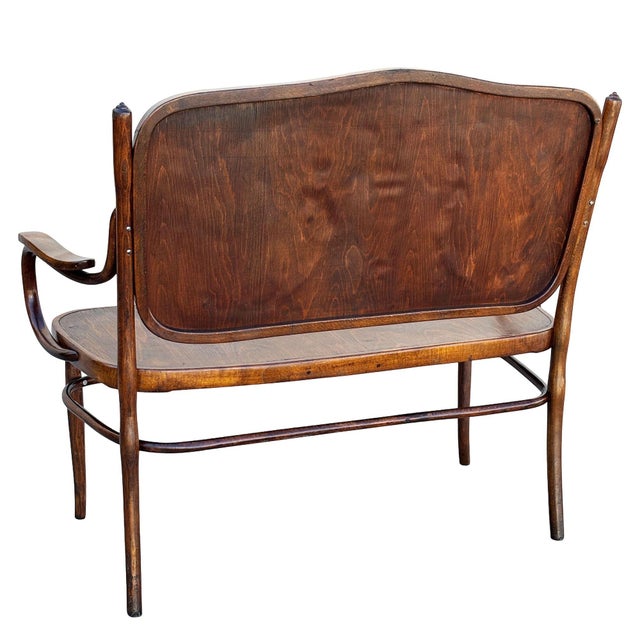 Wood Early 20th Century Vienna Secession Bentwood Cherubs Motif Settee Bench by Jacob & Josef Kohn No 67 For Sale - Image 7 of 10