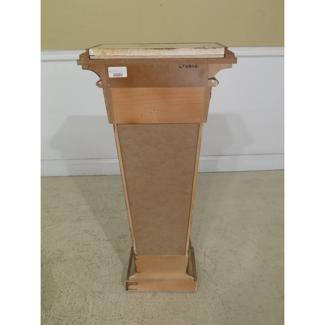 Wood 1990s Vintage Italain Style Pedestal Wall Tables- A Pair For Sale - Image 7 of 9