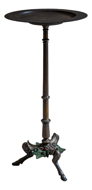 Wrought-Iron Guéridon with Holly Decoration, 19th Century