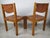 Brutalist Set of Leather Dining Chairs For Sale - Image 3 of 18