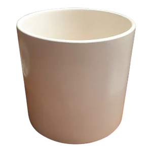 Matte White Architectural Pottery Planter by Lagardo Tackett