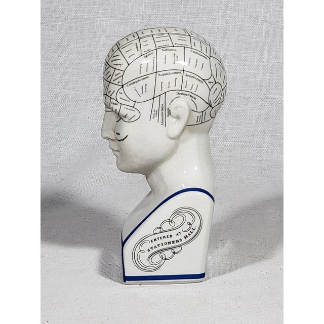 Late 20th Century Vintage Style Porcelain Phrenology Head by l.n. Fowler / Ludgate Circus, London England For Sale - Image 5 of 7
