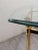 1990s Vintage Brass/Gold Metal Glass Top End Table Hollywood Regency La Barge Style For Sale - Image 5 of 9