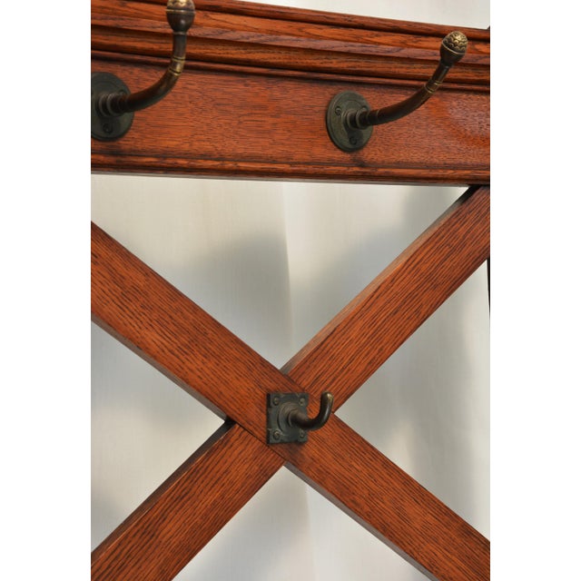 Gothic Revival Pugin Style Oak Coat Stand, 1860s For Sale - Image 15 of 18
