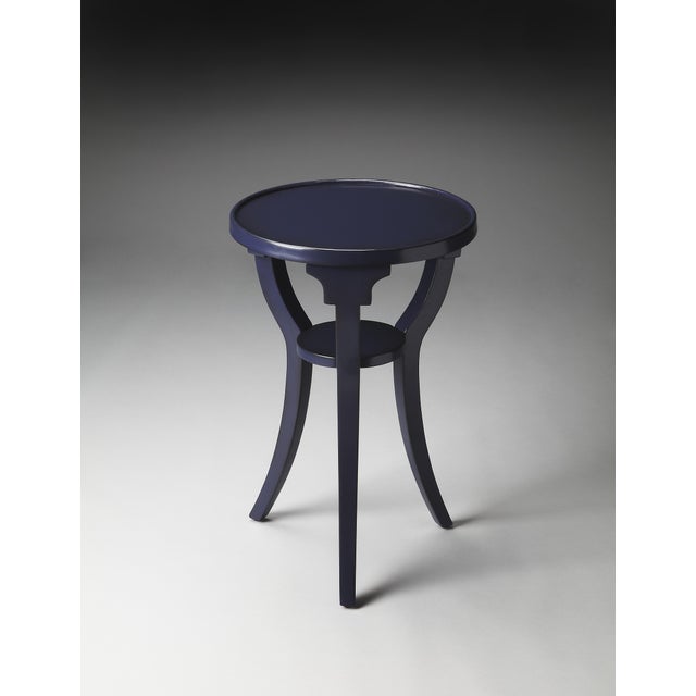 Navy was never this cool than on this classic accent table. Crafted from select Hardwood solids and Wood products, it...