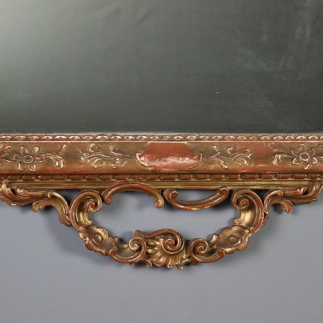 Glass Carved and Gilded Wood Mirror For Sale - Image 7 of 12