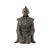 A beautiful and detailed bronze sculpture of a kneeling Japanese warrior or samurai, dating from the second half of the...