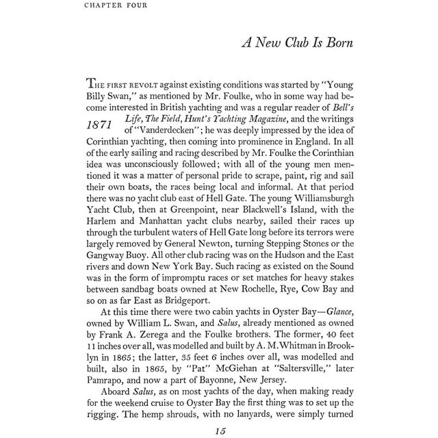"The Seawanhaka Corinthian Yacht Club Origins and Early History 1871-1896/ the Early Twentieth Century 1897-1940" 1963 Stephens, W. P. For Sale - Image 14 of 14