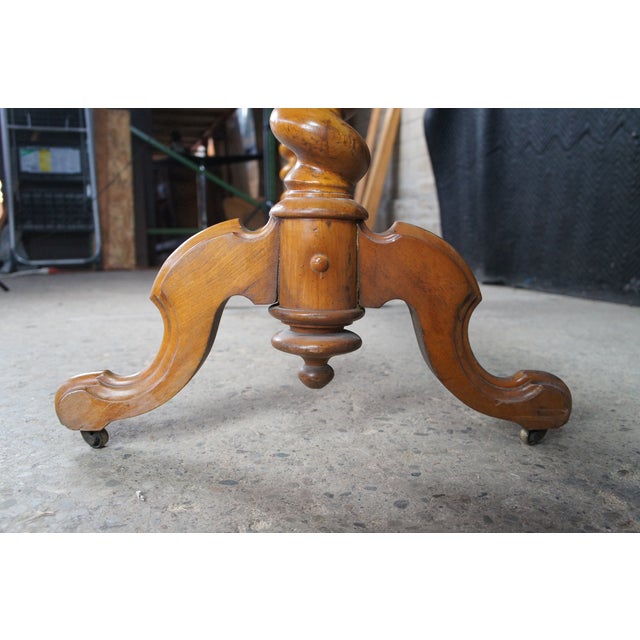 Antique Victorian Walnut Marble Washstand Dry Sink Drybar Parlor Stand 48" For Sale - Image 16 of 16