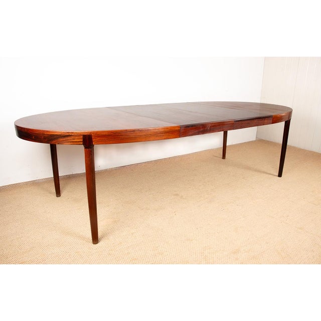 Large Danish Oval Extendable Dining Table in Rosewood by Harry Østergaard for Randers Mobelfabrik, 1960s For Sale - Image 14 of 16