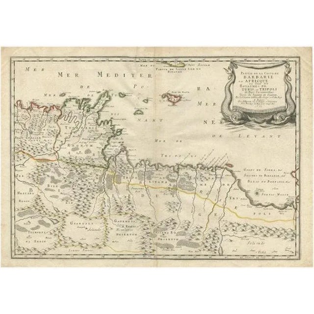 17th Century Antique Map of Barbarie or Northern Africa, 1655 For Sale - Image 5 of 5