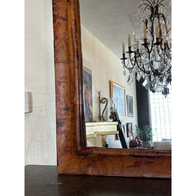 1950s Vintage British Colonial Style Bamboo and Seashell Wall Mirror. For Sale - Image 5 of 5