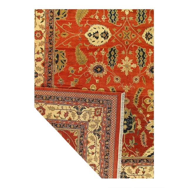 Traditional Pasargad DC Rust Fine Hand Knotted Augra Rug For Sale - Image 3 of 4