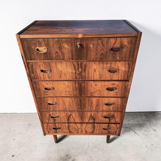 Mid-Century Danish Rosewood Highboy Dresser, 1960s For Sale - Image 11 of 18
