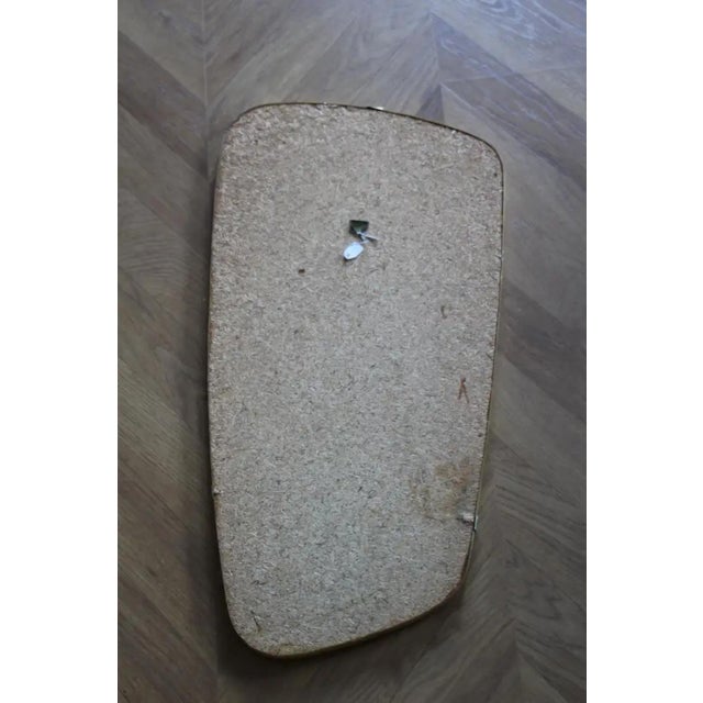 Gio Ponti Mid-Century Modern Italian Asymmetrical Brass Wall Mirror, 1950s For Sale - Image 4 of 18