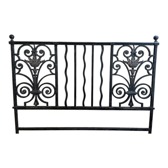 Walter MacFarlane & Co Cast Iron Headboard, Queen For Sale