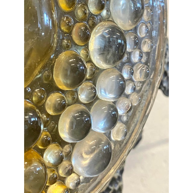 Brutalist Wall Light in Glass and Wrought Iron, 1960s For Sale - Image 9 of 13