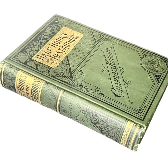 Paper Antique Book "Half Hours With the Best Authors" Volume III by Charles Knight – Rare Porter & Coates Philadelphia Edition For Sale - Image 7 of 9
