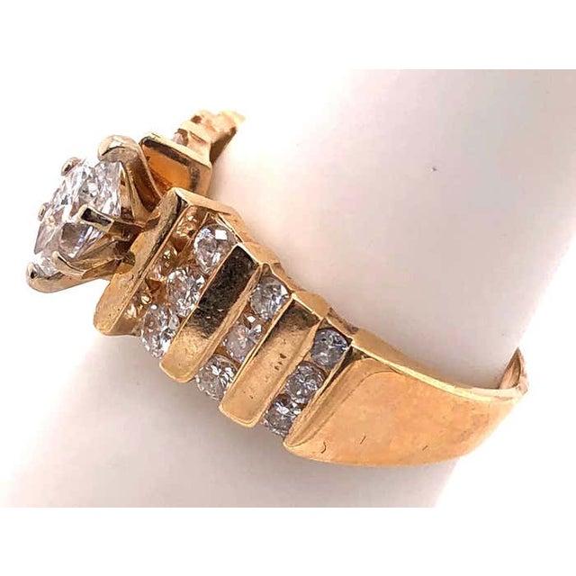 Yellow 14 Karat Yellow Gold Engagement Ring 1.50 Total Diamond Weight, Size 6.75 For Sale - Image 8 of 8