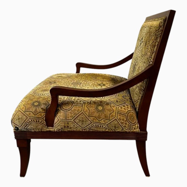 Textile Vintage Thomasville Collection, Armchairs, Ottoman & End Table. For Sale - Image 7 of 11