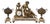Garniture Clock with Urns, Set of 3 For Sale