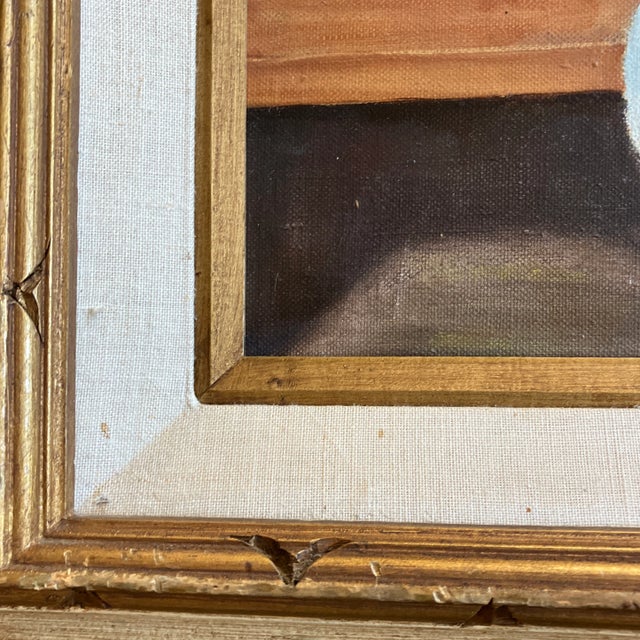 1970’s Original Vintage Still Life With Fruit & Pots Painting Original Frame Signed For Sale - Image 4 of 7