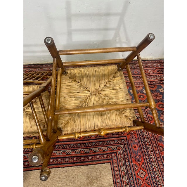 Brown 1960s Set of 6 Stickley Style Fayetteville Ny Solid Wood Spindle-Back Chairs For Sale - Image 8 of 10