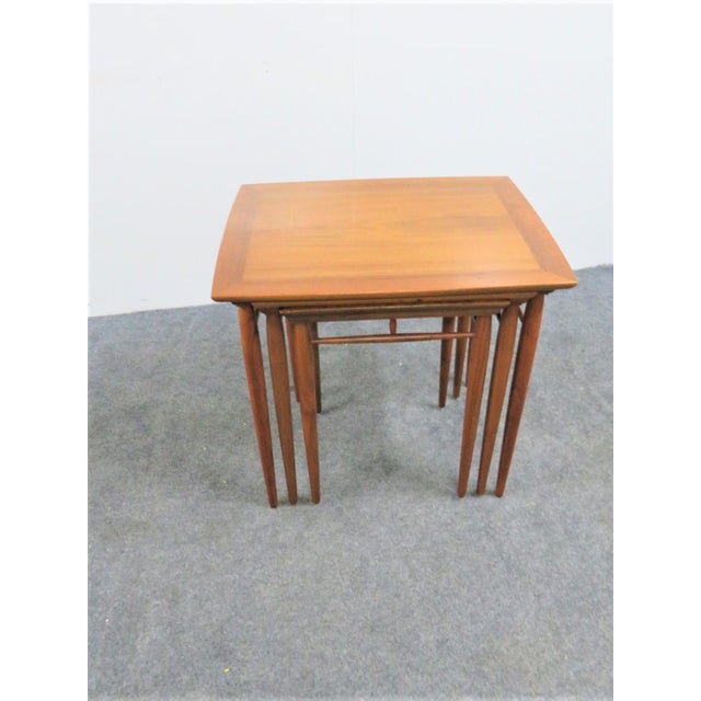 Henredon MidCentury Walnut Nesting Tables Set of 3 Chairish