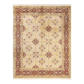 Mogul, One-of-a-Kind Hand-Knotted Area Rug in Ivory, 8' 2" x 10' 3" For Sale