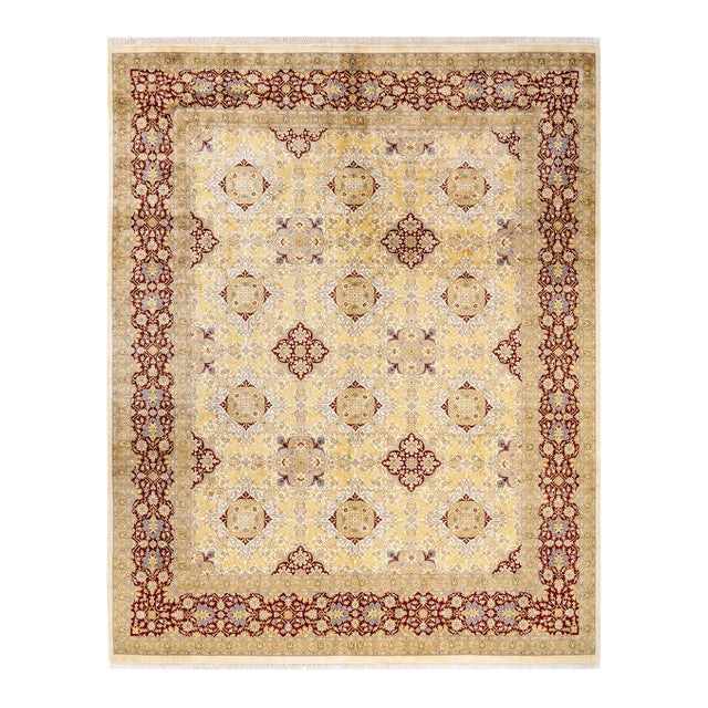 Mogul, One-of-a-Kind Hand-Knotted Area Rug in Ivory, 8' 2" x 10' 3" For Sale