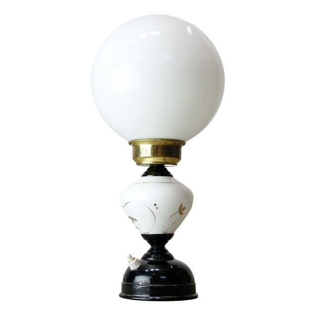 Mid-Century Italian Brass and Ceramic Table Lamp, 1960s For Sale