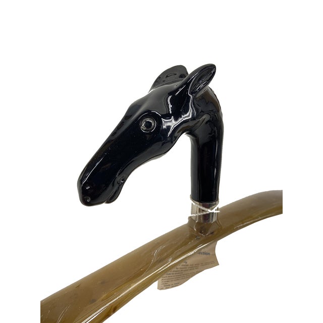 Postmodern Vintage Italian Horse Head Luxury Clothing Hanger by Oerre For Sale - Image 3 of 9