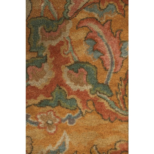 Traditional Antique Polonaise Style Extra-Long Runner Rug, Gold With Florals - Rug & Kilim For Sale - Image 3 of 9