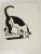 1980s 1987 Pen and Ink Drawing of Black and White Cat For Sale - Image 5 of 5