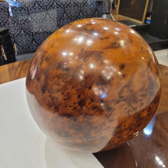 Decorative Sphere in Mahogany, 1890s For Sale - Image 17 of 18