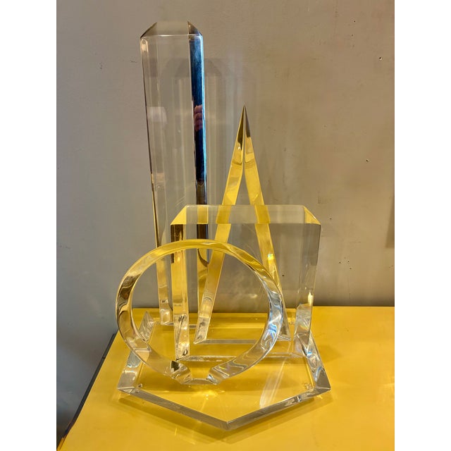 Mid-Century Modern 1970s Large Lucite Table Sculpture by Hivo Van Teal For Sale - Image 3 of 6