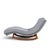 Craft Associates Adrian Pearsall for Craft Associates Mid Century Walnut Rocking Wave Chaise Lounge Chair For Sale - Image 4 of 9