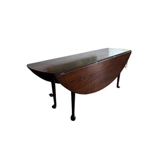 Farmhouse Early 20th Century Large English Oak Drop-Leaf Table For Sale - Image 3 of 4