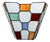 Vintage Multicolored Leaded Glass Wall Lamp, 1970s For Sale