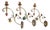 Large Hand-Forged Country House Wall Lamps with Apple, Plum and Pear, 1970s, Set of 3 For Sale