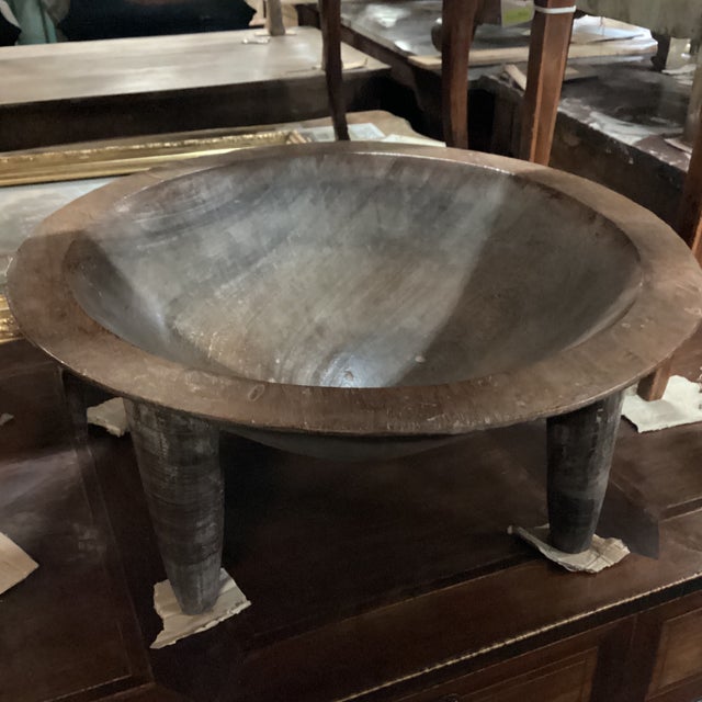Early 20th Century Hand-Carved Wood Kava Bowl From Fiji For Sale - Image 9 of 11