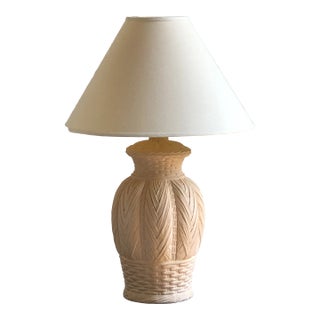 Mid-Century Palm Beach Regency Style Plaster Table Lamp For Sale